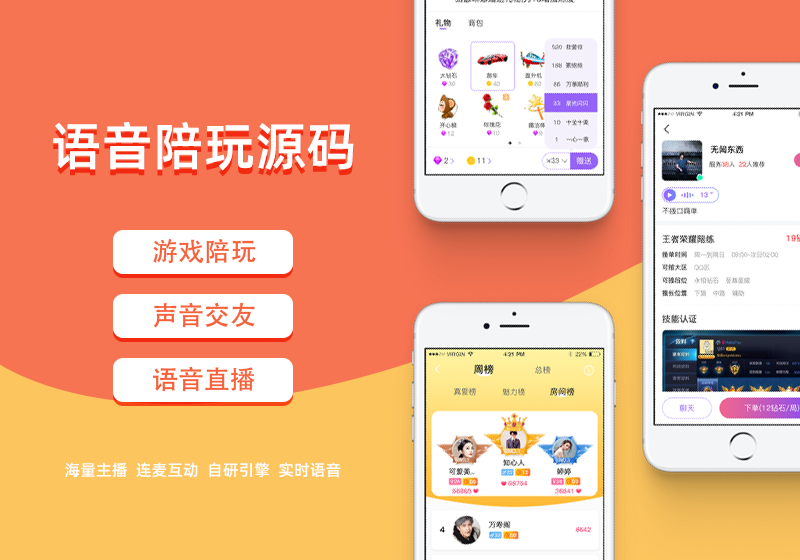 游戏陪玩系统 语音聊天系统商业版源码2.0版 附教程-棋牌资源站