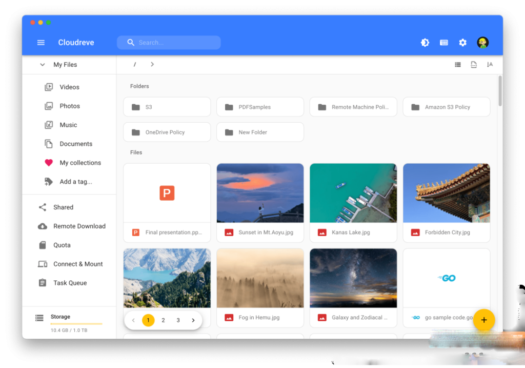 Cloudreve个人网盘系统源码 支持云存储（七牛、阿里云OSS、腾讯云COS、又拍云、OneDrive） 基于Go框架-棋牌资源站
