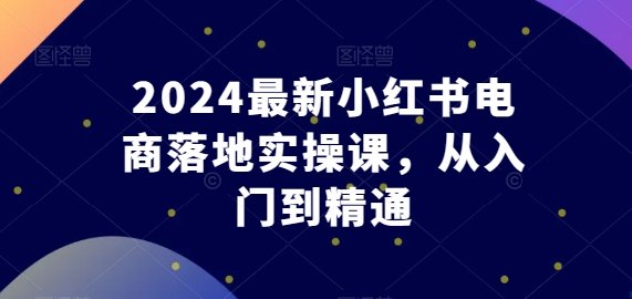 2024最新小红书电商落地实操课，从入门到精通-棋牌资源站