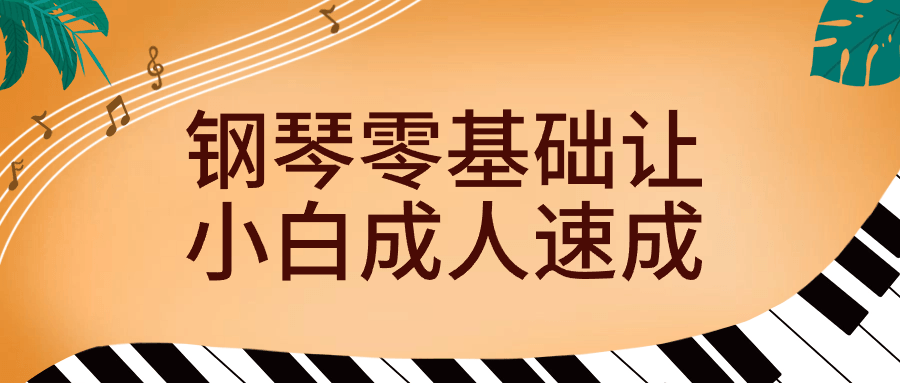 钢琴零基础让小白成人速成-棋牌资源站