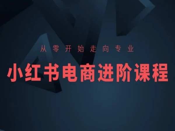 从零开始走向专业，小红书电商进阶课程-棋牌资源站