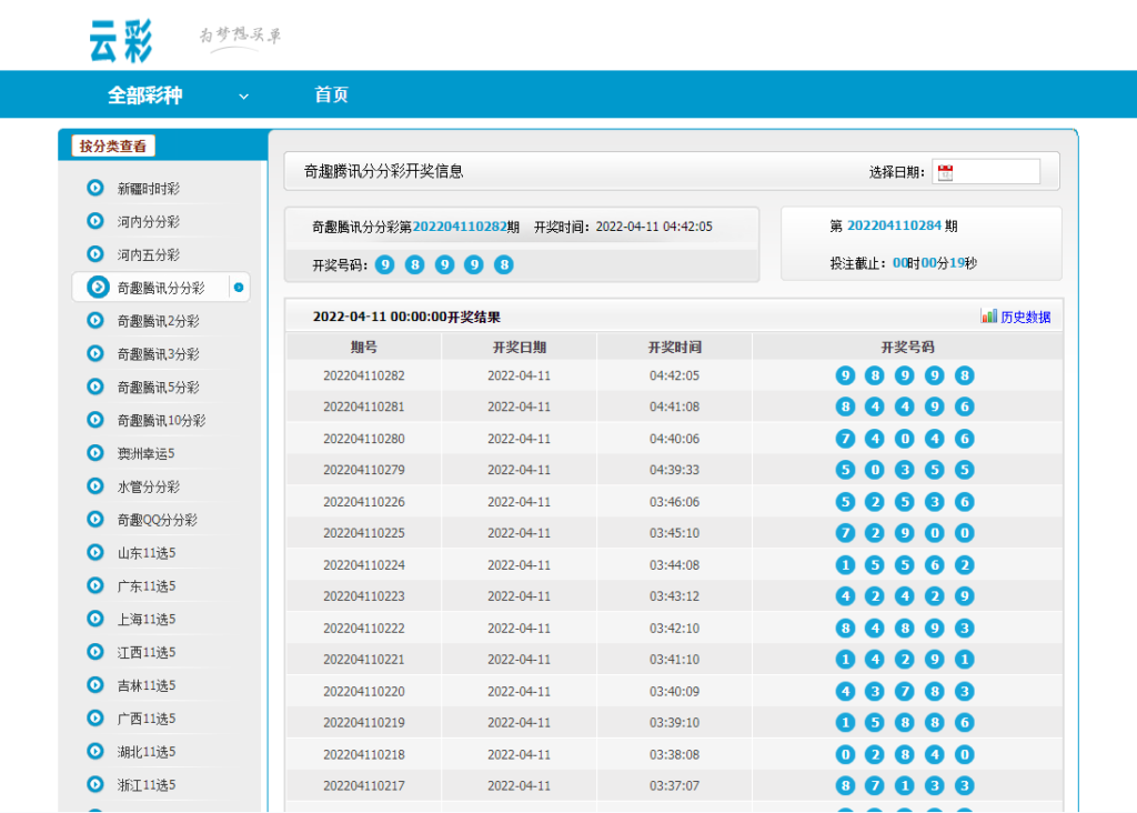 云彩开奖网系统源码,包含多个彩-棋牌资源站