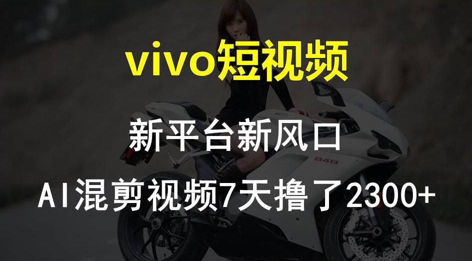 vi-vo短视频:新平台新风口，AI混剪视频-棋牌资源站