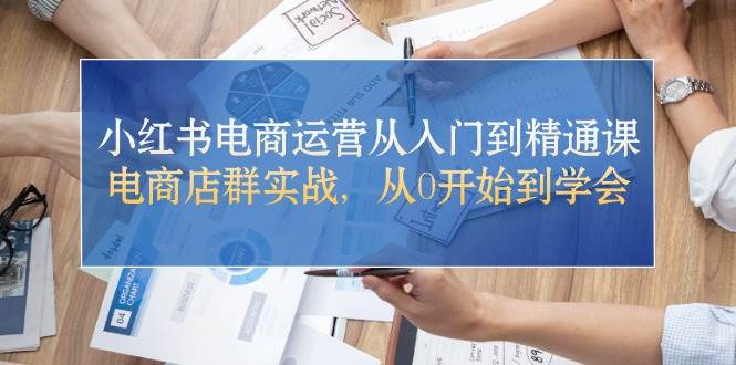 小红书电商运营从入门到精通课，电商店群实战，从0开始到学会-棋牌资源站