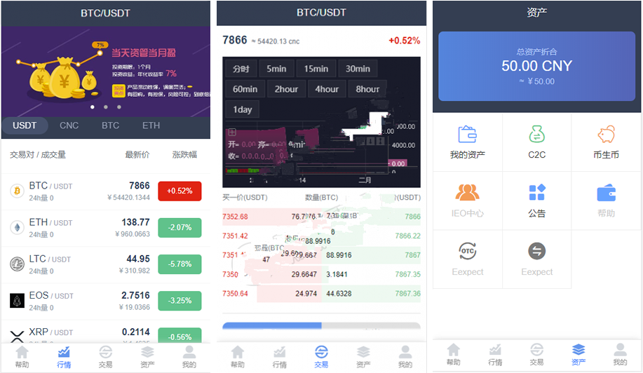 【最新完美运营版】价值1500元的区块链|虚拟数字货币交易所|BTC|OTC|币币交易|带充值区块链交易所 附视频教程-棋牌资源站