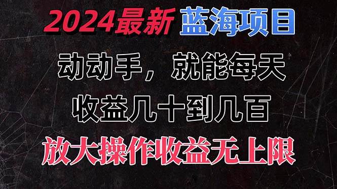 有手就行的2024全新蓝海项目，每天1小时收益几十到几百-棋牌资源站