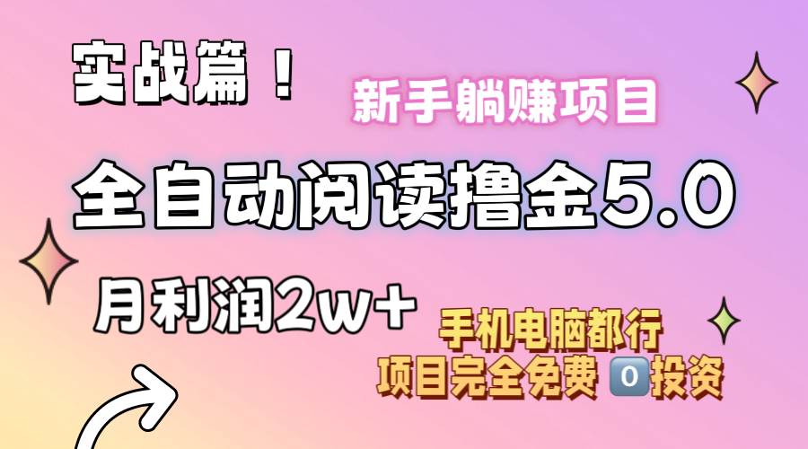 小说全自动阅读撸金5.0 操作简单 可批量操作 零门槛！小白无脑上手月入2w+-棋牌资源站