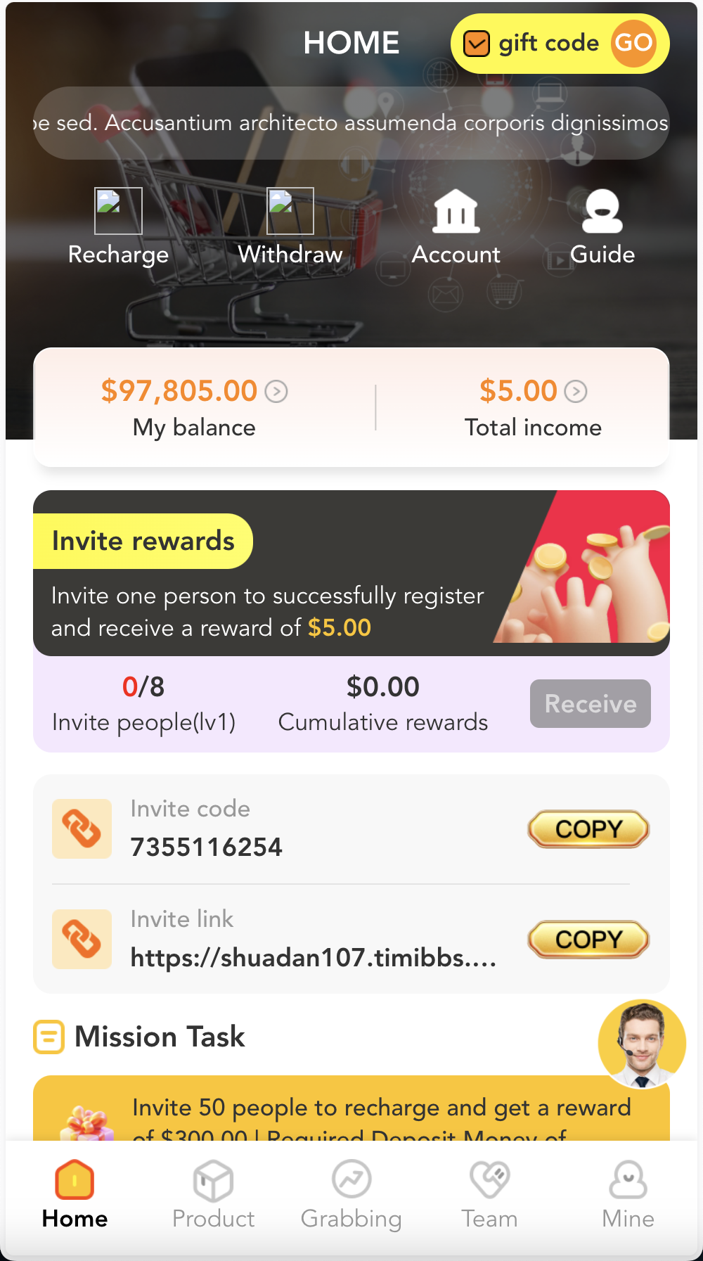 grabVIP超市刷单抢单源码/海外超市商城购物刷单投资理财源码/前端html+后端PHP+搭建教程-棋牌资源站