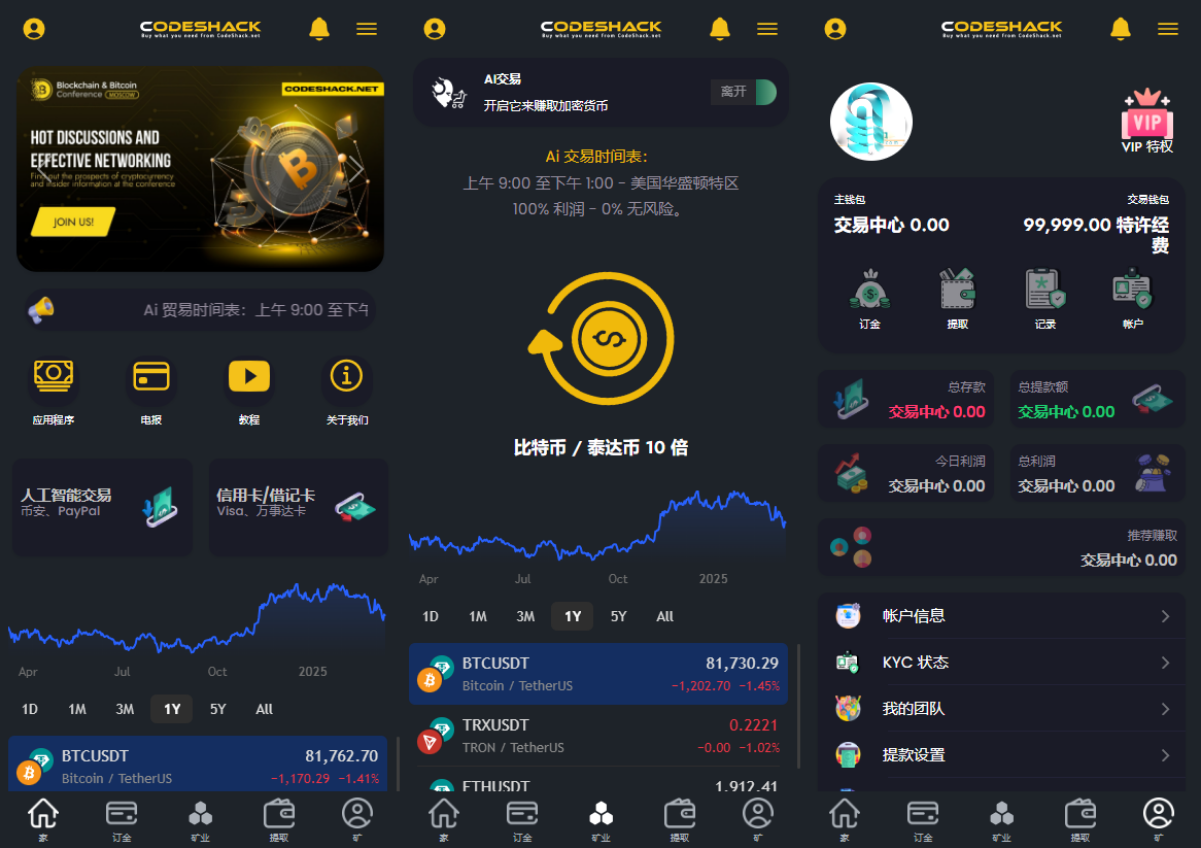 AI量化交易投资源码 海外版区块链理财交易所源码-棋牌资源站